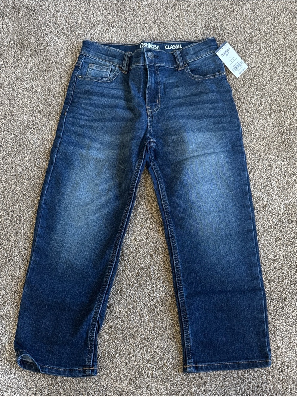 OshKosh B'gosh Classic Boys 6 Husky Dark Blue Jeans nwt Retails $34